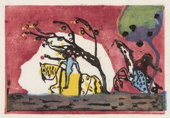 Wassily Kandinsky, Zwei Reiter vor Rot, 1911