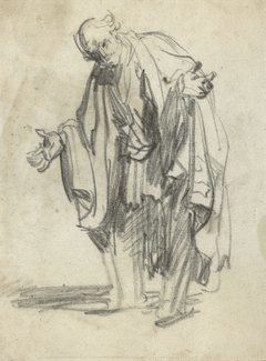 Rembrandt van Rijn, Alter Mann mit ausgebreiteten Armen, 1628/29