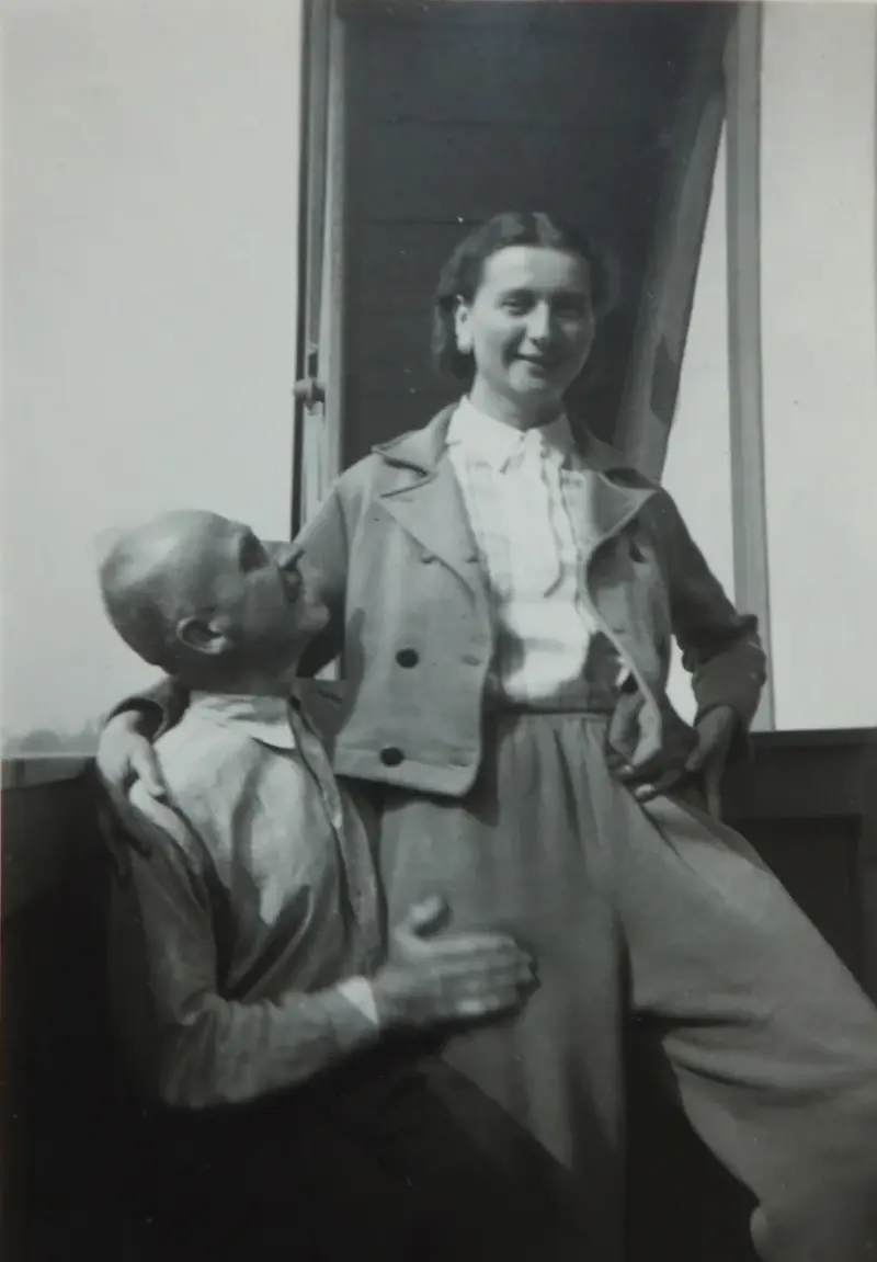 Johanna und Josef Hegenbarth auf dem Balkon ihres Hauses