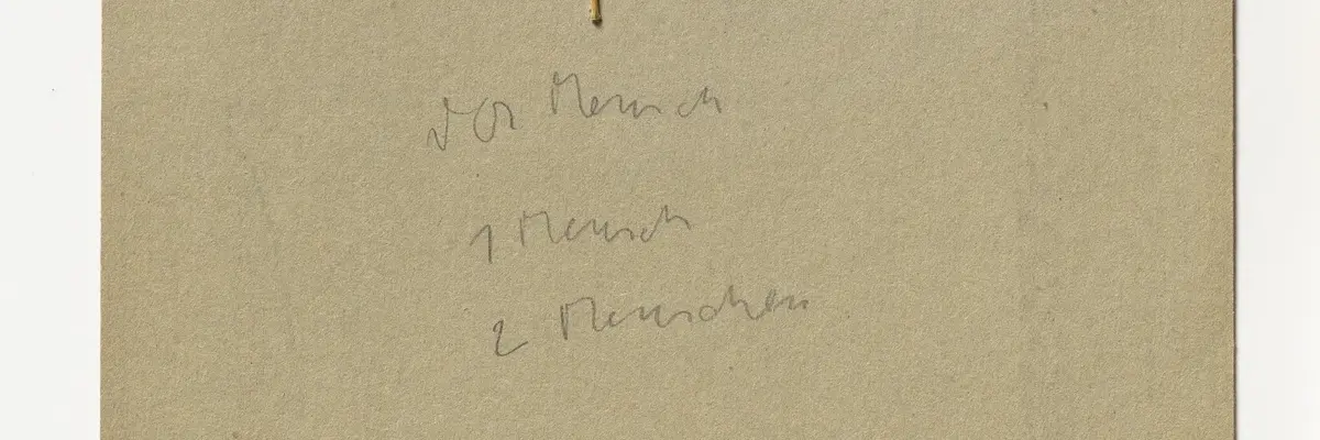 Ein gepresstes Laubblatt auf einem grünen Blatt Papier.