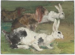Josef Hegenbarth, Vier Kaninchen, um 1934