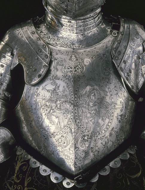 Rüstung in Silber, Bauch und Arme
