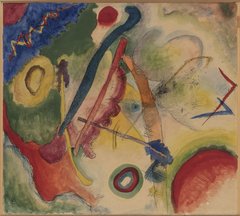 Wassily Kandinsky, Abstrakte Komposition &quot;mit roten Ecken&quot;, 1913
