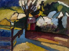 Wassily Kandinsky, Herbstlandschaft mit Baum, 1910