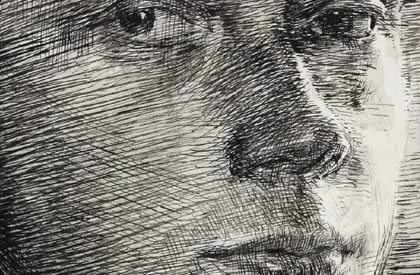 Käthe Kollwitz, Selbstbildnis nach halbrechts, um 1890 Selbstportrait von Käthe Kollwitz
