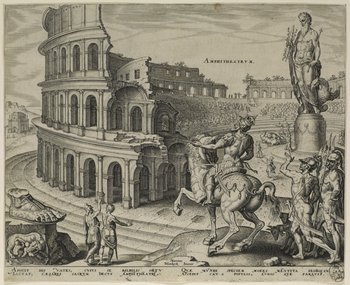 Kupferstich mit dem Kolosseum