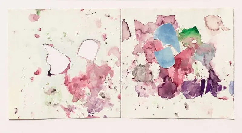 bunte Farbspritzer auf Papier