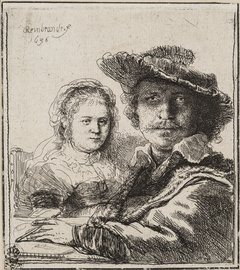 Rembrandt van Rijn, Selbstbildnis mit Saskia, 1636