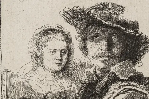 Rembrandt van Rijn, Selbstbildnis mit Saskia, 1636