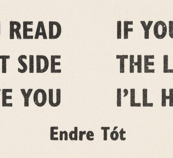 Endre Tót, If you read…, um 1975