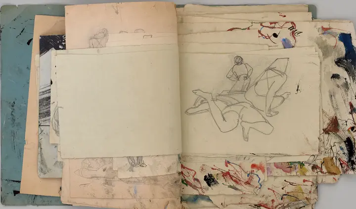 Josef Hegenbarth: Skizzenblätter, gelocht, geheftet, Bleistift, Mitte 1940er-/1950er-Jahre