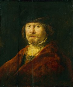 Govert Flinck, Rembrandt in rotem Mantel, um 1640