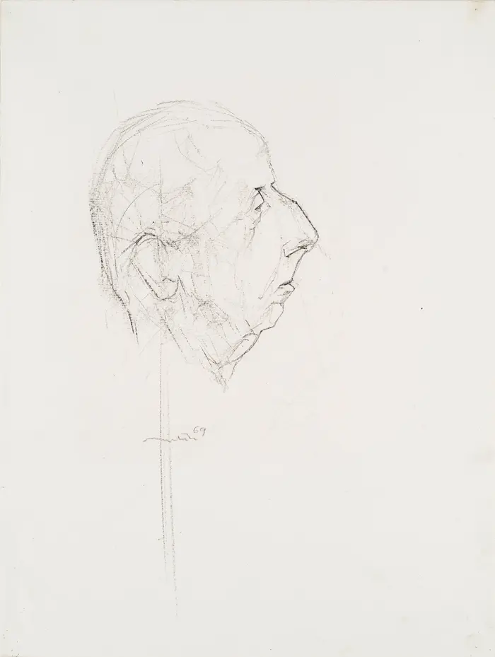 Hans Theo Richter, Bildnis Herrmann Glöckner, 1969