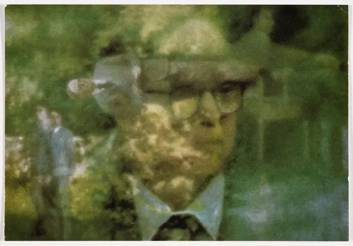 Gerhard Richter, Einladungskarte zur Ausstellung „Gerhard Richter“, Konrad Fischer Galerie, Düsseldorf 1975. Motiv: Gerhard Richter, Gilbert & George (383), 1975