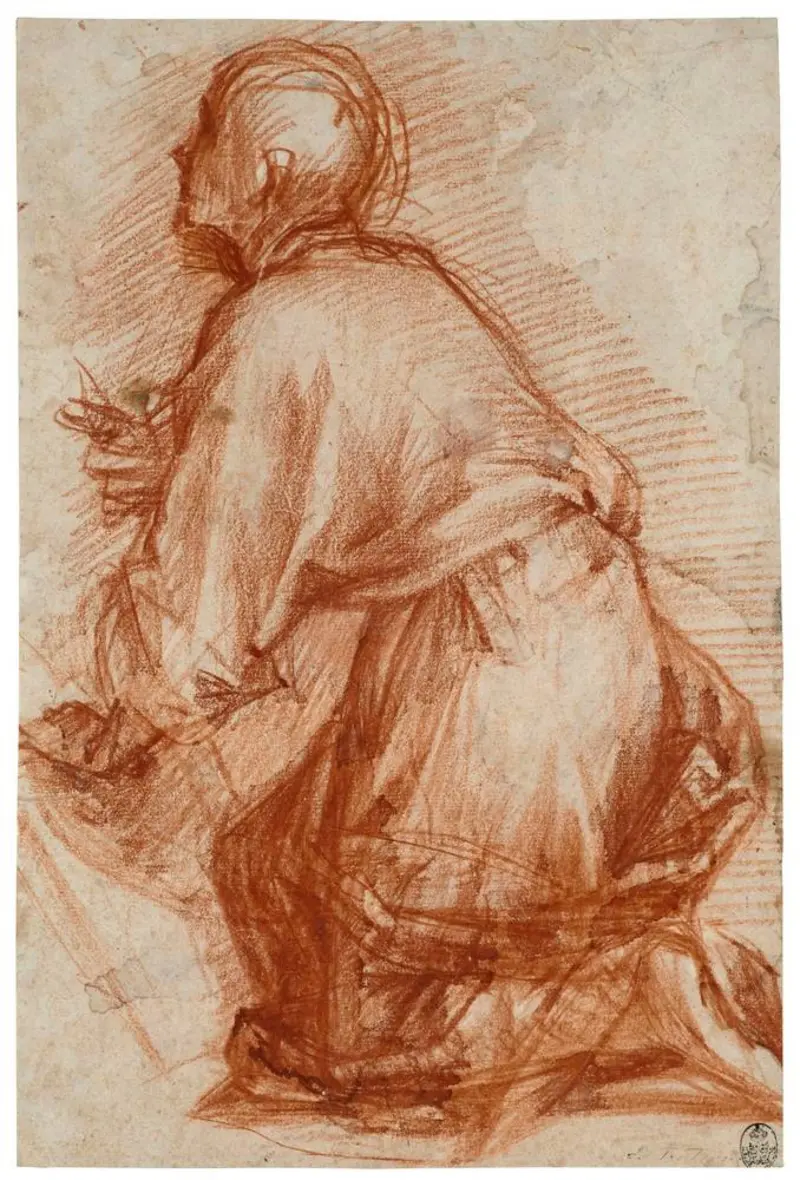 Jacopo Pontormo, Kniender Mann, um 1514